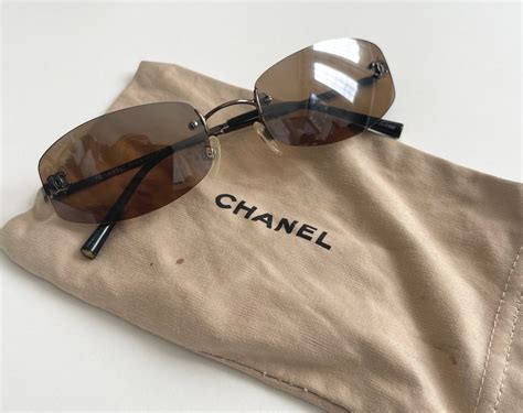 chanel brown sunglasses 4114|chanel rimless sunglasses.